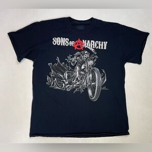 Sons Of Anarchy TV Series Grim Reaper Motorcycle Graphic T-shirt Men XL Black